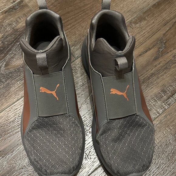 PUMA REBEL MID Women's RARE ROSE GOLD lightweight Slip-on Sneakers Sz 8.5 - Picture 3 of 6